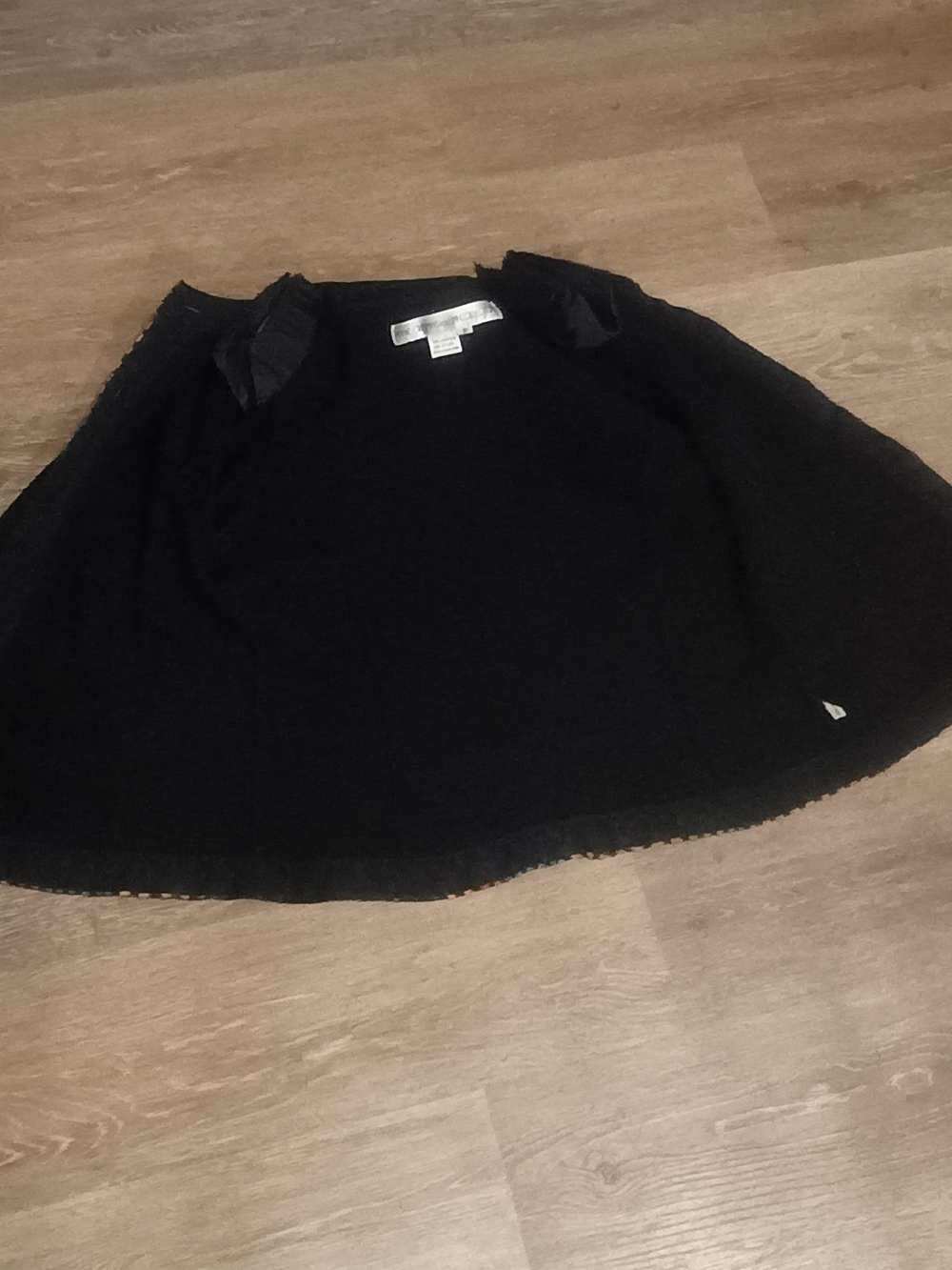 Anne Crimminys Black Knit Embroidered Sweater Cardigan with Multicolor Trim - Picture 11 of 16